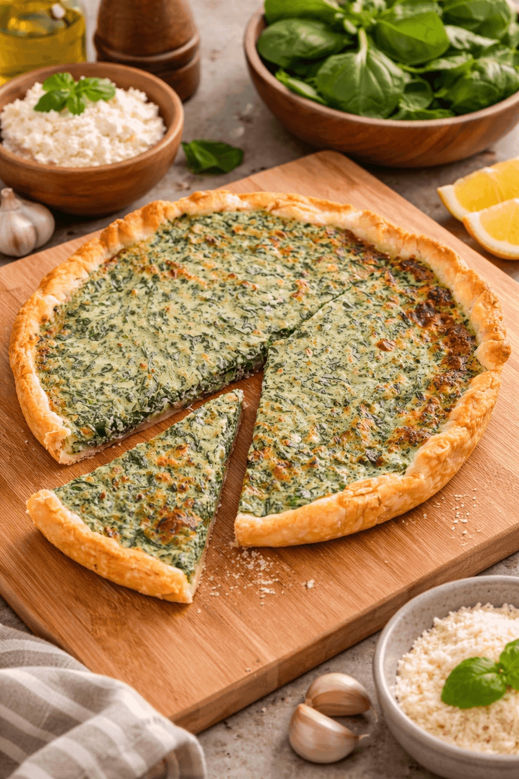 Tarte ricotta épinard