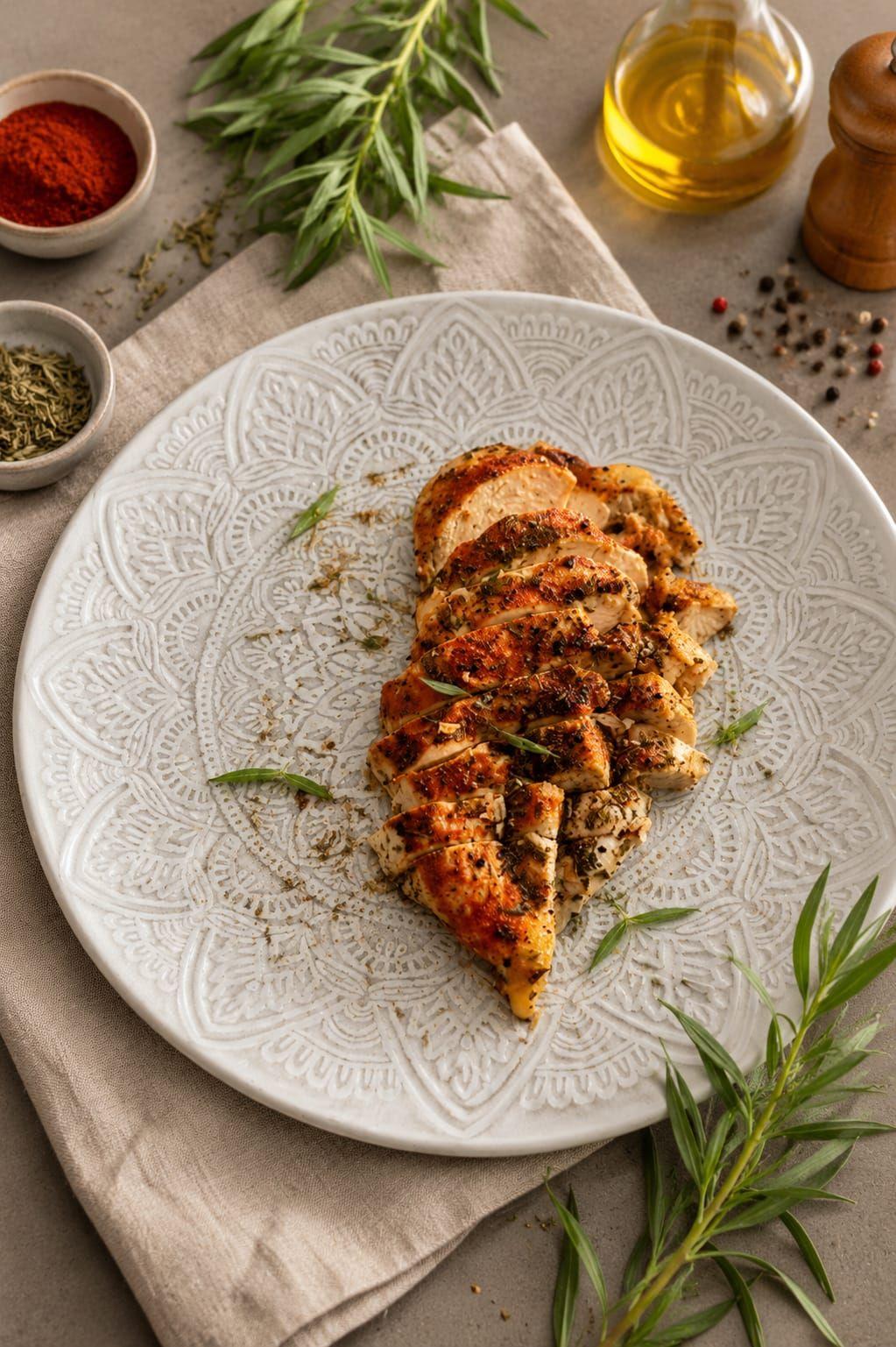 Filet de poulet au four au paprika et aux herbes