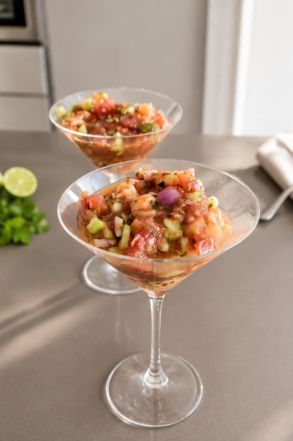 Ceviche de crevette à la façon d'Acapulco