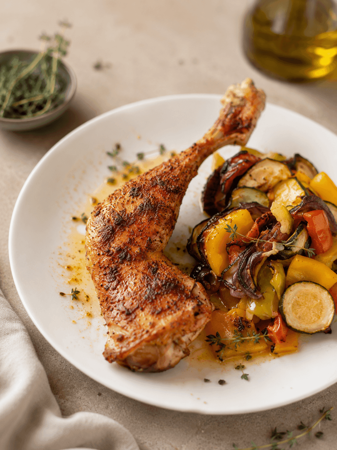 Cuisses de poulet au four