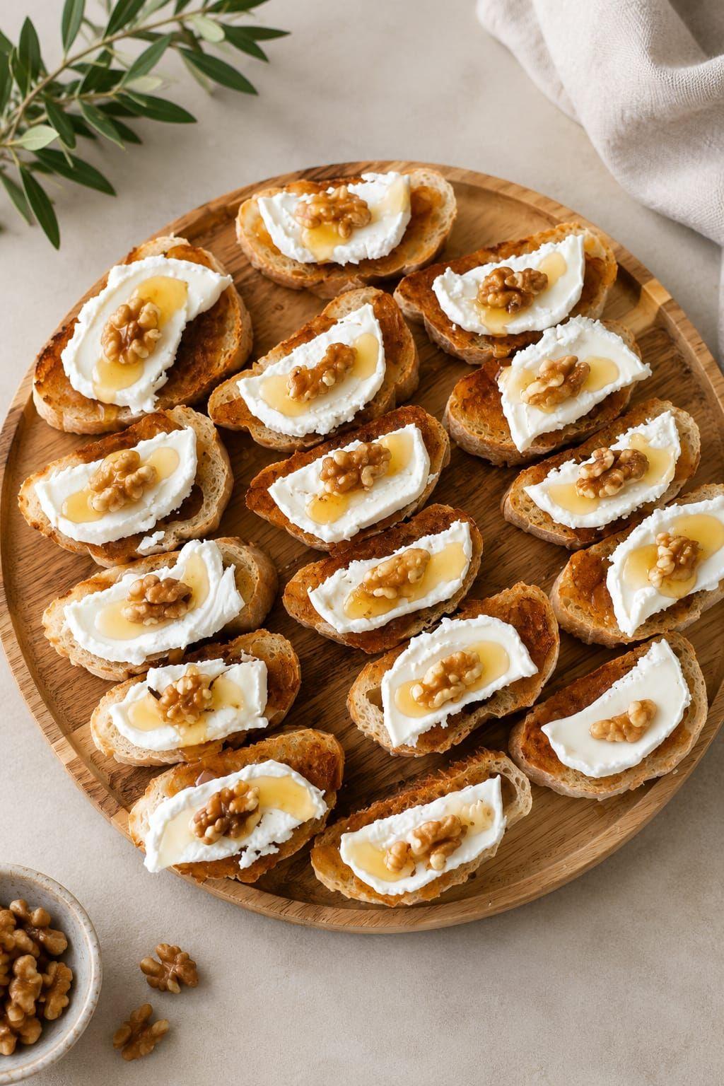 Pinchos chèvre et noix